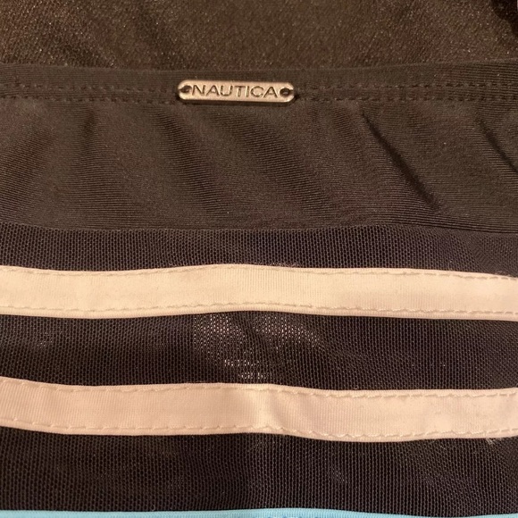 Nautica Size Medium Slimming One Piece Swimsuit Black - Picture 7 of 7